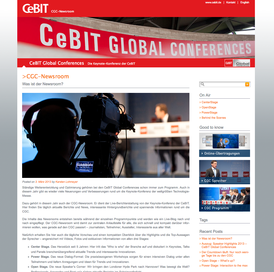 CeBIT - CGC Newsroom