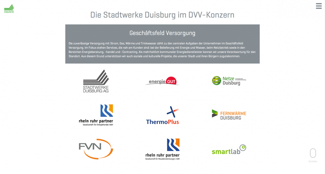 Geschäftsbericht Stadtwerke Duisburg: Konzernstruktur